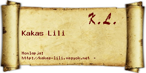 Kakas Lili névjegykártya